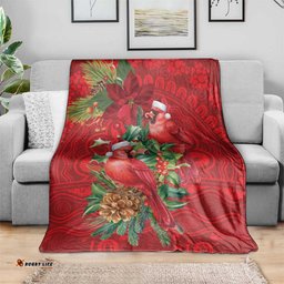Aussie Red Cardinal Blanket Aboriginal Inspired Christmas LT9