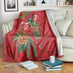 Aussie Red Cardinal Blanket Aboriginal Inspired Christmas LT9