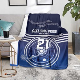 Custom Geelong Pride Blanket On the Road to Glory Indigenous Aboriginal LT9