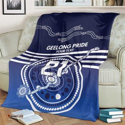 Custom Geelong Pride Blanket On the Road to Glory Indigenous Aboriginal LT9