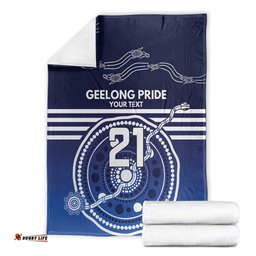 Custom Geelong Pride Blanket On the Road to Glory Indigenous Aboriginal LT9