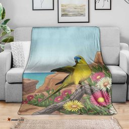 Australia Rock Parrot Blanket Pigface Carpobrotus Rocky Island Vibes LT14