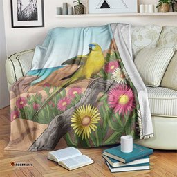 Australia Rock Parrot Blanket Pigface Carpobrotus Rocky Island Vibes LT14