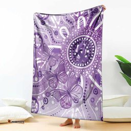 Australia Epilepsy Awareness Indigenous Blanket Butterfly Aboriginal Art LT7