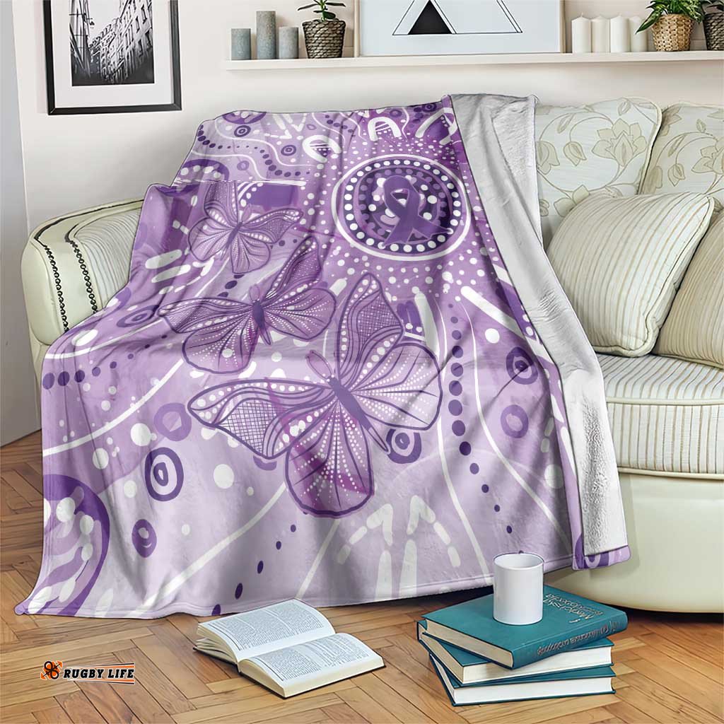 Australia Epilepsy Awareness Indigenous Blanket Butterfly Aboriginal Art LT7