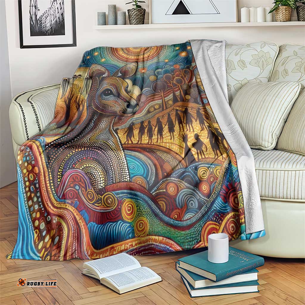 Aboriginal Dreamtime Stories Land Blanket LT9