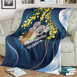 Australia Day Blanket Koala Blue Modern Vibe LT7
