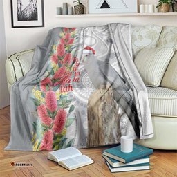 Blue Galah Mutation Christmas Australia Blanket Falalalala Galalah Bottlebrush Grey Aboriginal Art LT14
