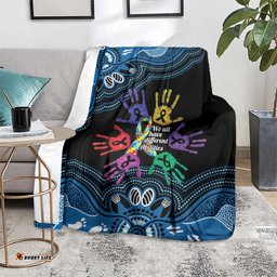 Autism Awareness Australia Indigenous Blanket We All Have Different Abilities LT14