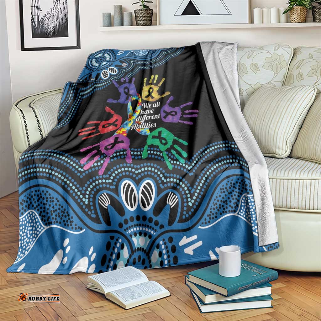 Autism Awareness Australia Indigenous Blanket We All Have Different Abilities LT14