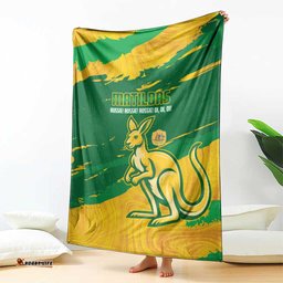 Australia Soccer Blanket 2025 Go Matildas Marble Grunge Style LT14