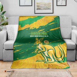 Australia Soccer Blanket 2025 Go Matildas Marble Grunge Style LT14