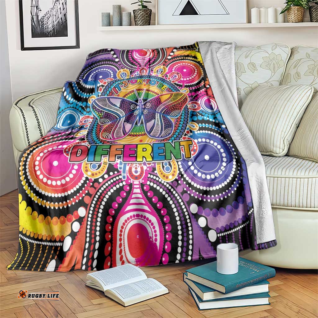 Australia Indigenous Autism Awareness Blanket Its Okay To Be Different LT05