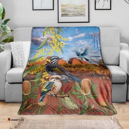 Australia Native Bird Uluru Ayers Rock Blanket LT9