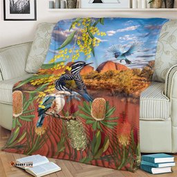 Australia Native Bird Uluru Ayers Rock Blanket LT9