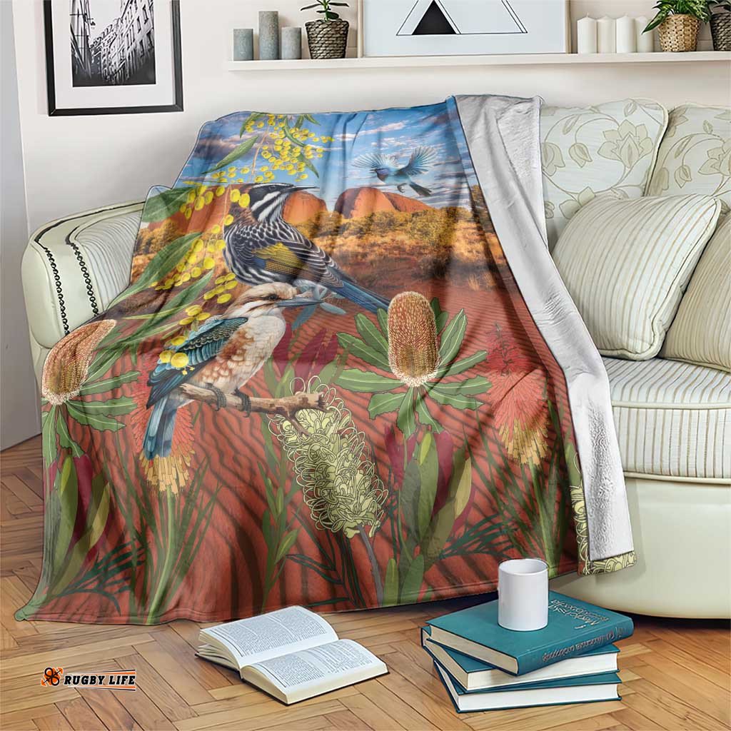 Australia Native Bird Uluru Ayers Rock Blanket LT9