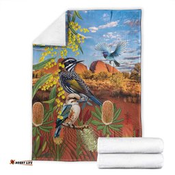 Australia Native Bird Uluru Ayers Rock Blanket LT9