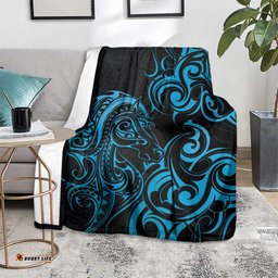 Blue Aoteara Horse Racing Blanket NZ Maori Pattern LT14