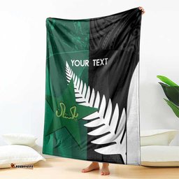 Custom New Zealand And Pakistan Cricket Blanket 2025 Black Cap Shaheens Together LT14