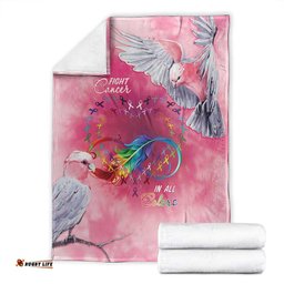 Australia Fight Cancer In All Colors Blanket Galah Pink Tie Dye LT7