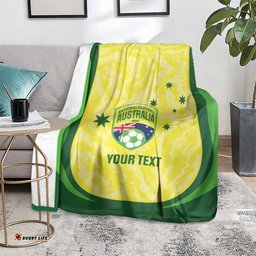 Australia Football Custom Blanket Go Socceroos Grunge Sporty Style LT14