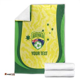 Australia Football Custom Blanket Go Socceroos Grunge Sporty Style LT14