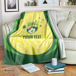Australia Football Custom Blanket Go Socceroos Grunge Sporty Style LT14