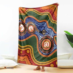 Australia NAIDOC Week 2026 Blanket 50 Years of Deadly Dhari Snake Aboriginal Art LT14
