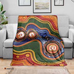 Australia NAIDOC Week 2026 Blanket 50 Years of Deadly Dhari Snake Aboriginal Art LT14