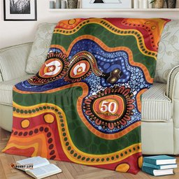 Australia NAIDOC Week 2026 Blanket 50 Years of Deadly Dhari Snake Aboriginal Art LT14