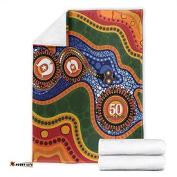 Australia NAIDOC Week 2026 Blanket 50 Years of Deadly Dhari Snake Aboriginal Art LT14