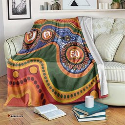 Australia NAIDOC Week 2026 Blanket 50 Years of Deadly Dhari Snake Aboriginal Art LT14