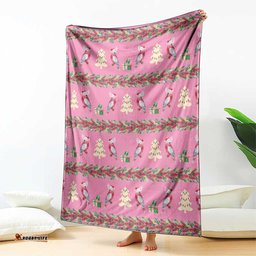 Australia Pink Galah Christmas Blanket Eolophus Roseicapilla Bottlebrush Seamless LT14