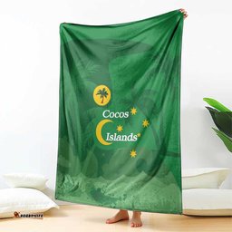 Australia Cocos Keeling Islands Blanket Southern Cross Palm Tree Pattern LT14