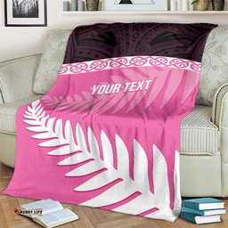 Custom New Zealand Aotearoa Cricket Blanket Go White Silver Fern LT14