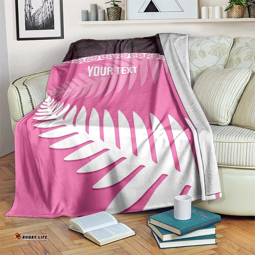 Custom New Zealand Aotearoa Cricket Blanket Go White Silver Fern LT14
