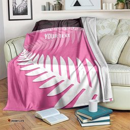 Custom New Zealand Aotearoa Cricket Blanket Go White Silver Fern LT14