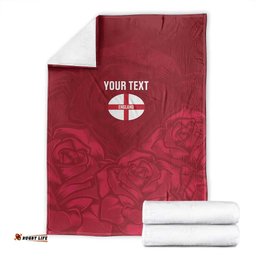 Custom England Rugby 2025 Blanket Go Champions Red Rose LT14