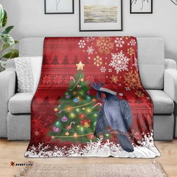 Australia Palm Cockatoo Christmas Blanket Goliath Cockatoo Santa Merry Chrissie LT14