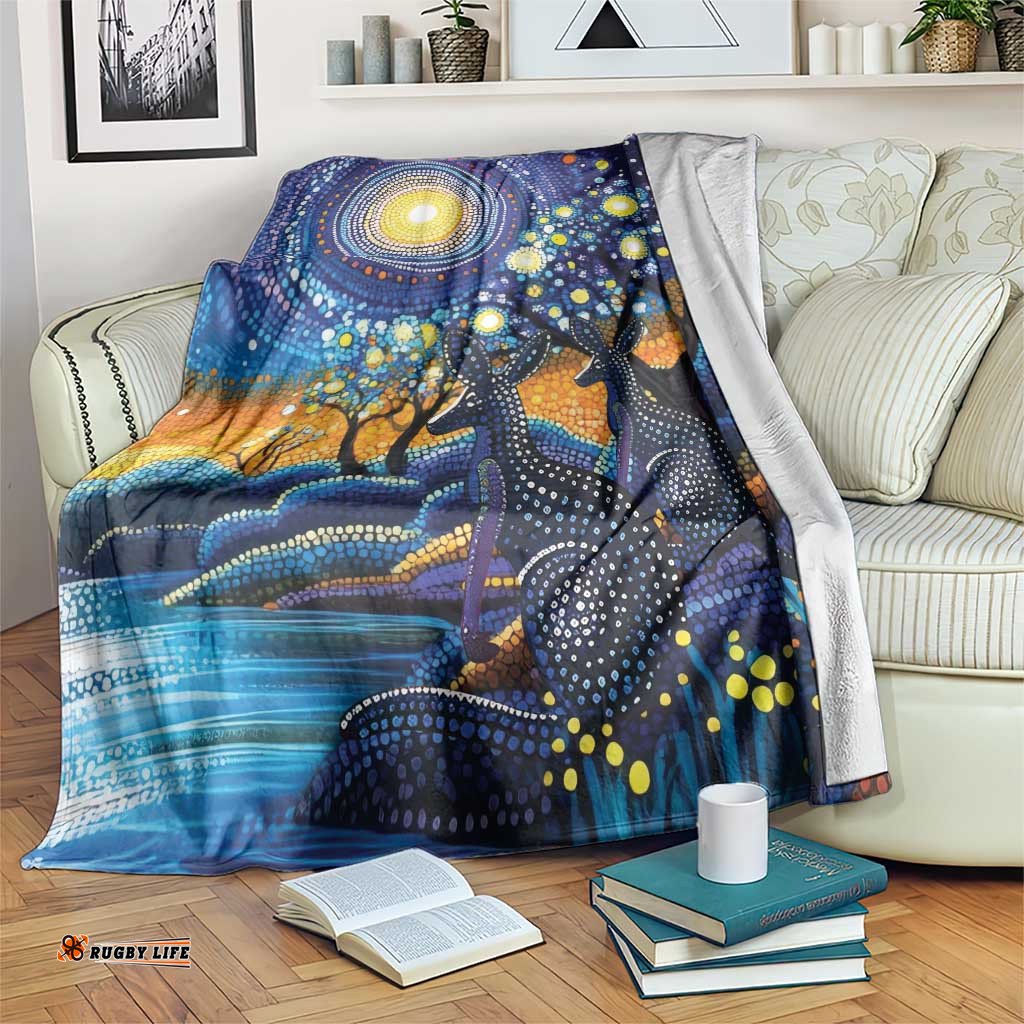 Australian Night Sky Landscape Blanket Aboriginal Dreamtime Story LT9
