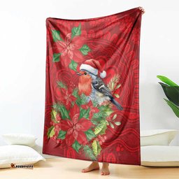 Australian Scarlet Robin Blanket Aboriginal Inspired Christmas LT9