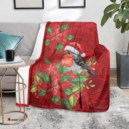 Australian Scarlet Robin Blanket Aboriginal Inspired Christmas LT9