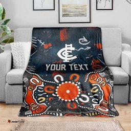Personalized Carlton Blues Blanket Aboriginal Dot Painting Graffiti Style TS04