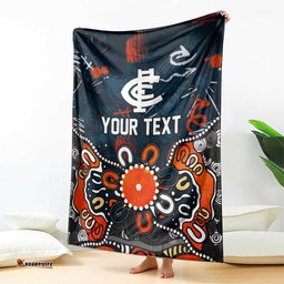 Personalized Carlton Blues Blanket Aboriginal Dot Painting Graffiti Style TS04