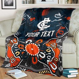 Personalized Carlton Blues Blanket Aboriginal Dot Painting Graffiti Style TS04