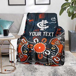 Personalized Carlton Blues Blanket Aboriginal Dot Painting Graffiti Style TS04