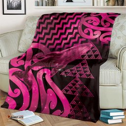 Humpback Whale Matariki New Zealand Blanket NZ Maori Paikea Poutama Luxury Pink LT14