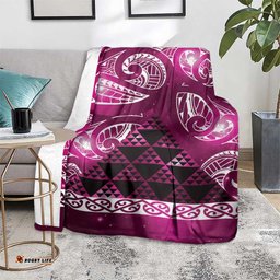 Matariki New Zealand Blanket NZ Niho Taniwha Maori New Year Pink Galaxy LT14