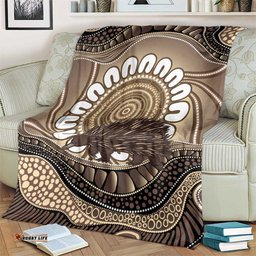 Indigenous Echidna Australia Blanket Australian Aboriginal Art Proud LT14
