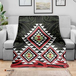 Kia Ora Aotearoa Blanket 2025 Pasifika Maori Taniko Motifs LT14